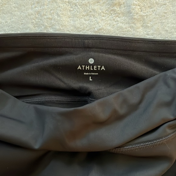 Athleta High Traverse Black Skirted Leggings, Size L - Picture 5 of 10